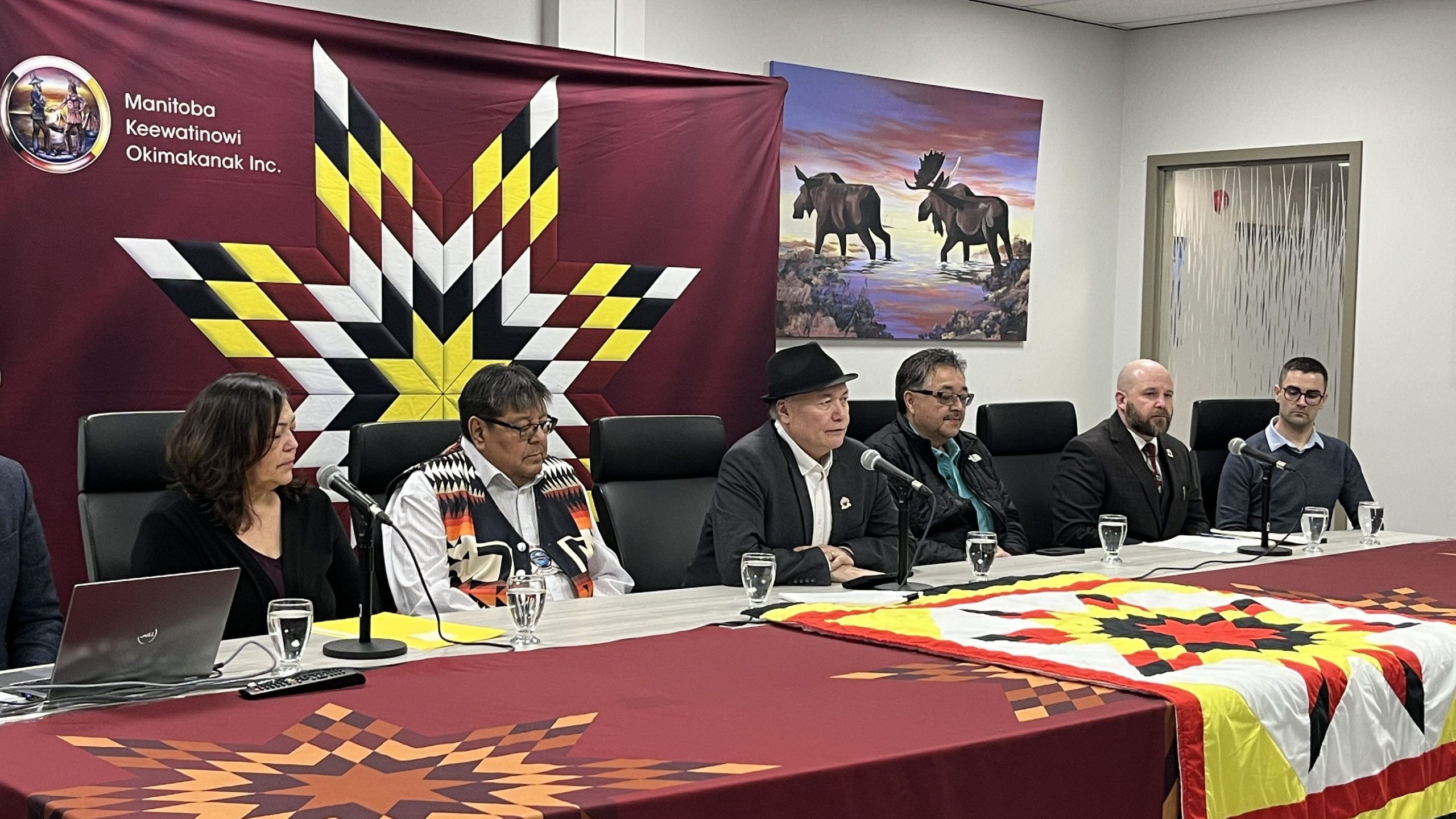 Chief Larson Anderson, Norway House Cree Nation is speaking at the Norway House Cree Nation’s Press Conference. (The Environmental Conservation Lab, February 20, 2026)